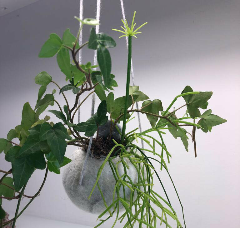 Blumenampel Steinoptik