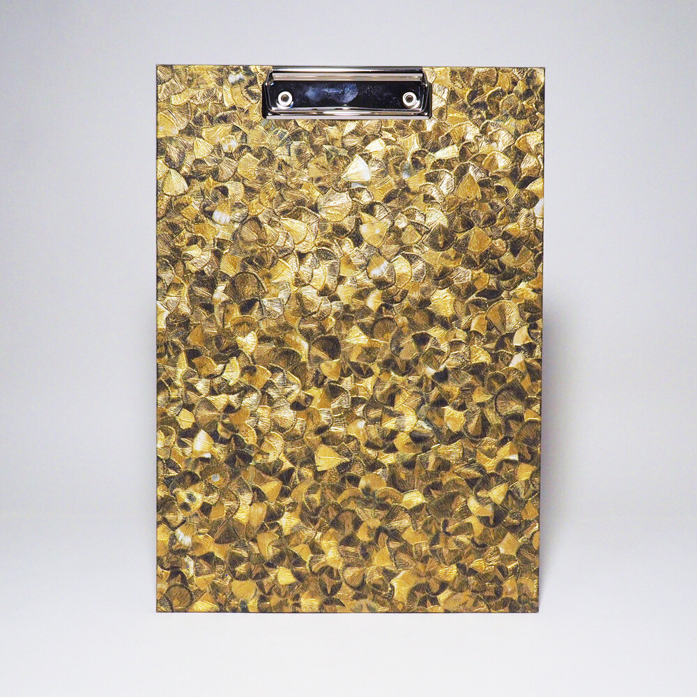 Klemmbrett A4 / Glööckler Plume gold 01