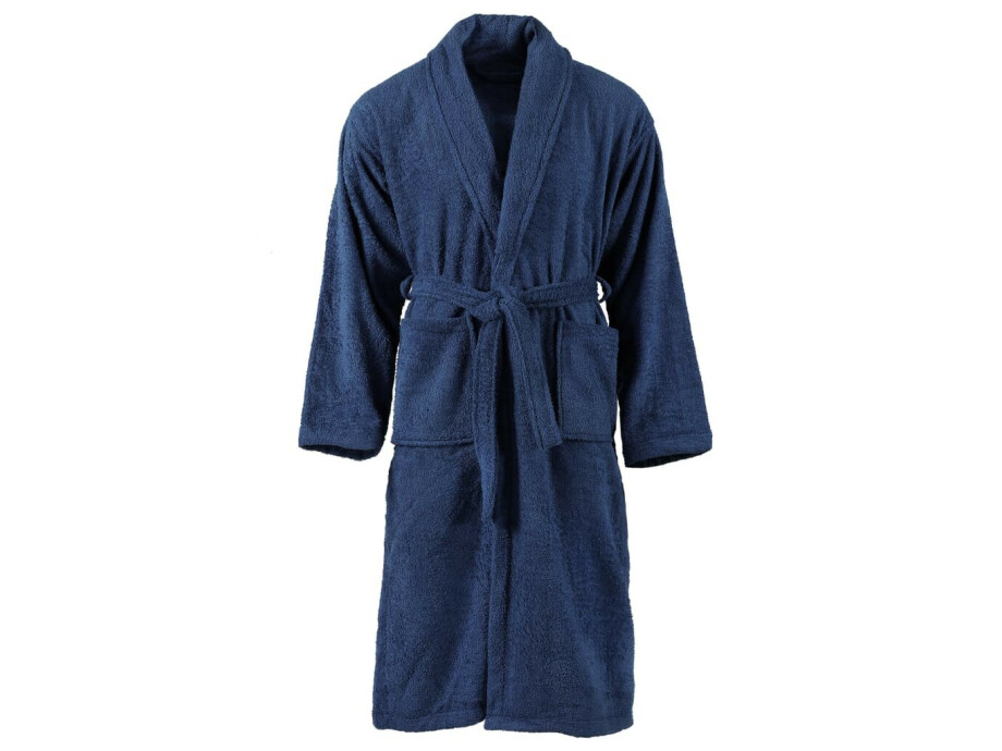 bademantel damen frottee blau